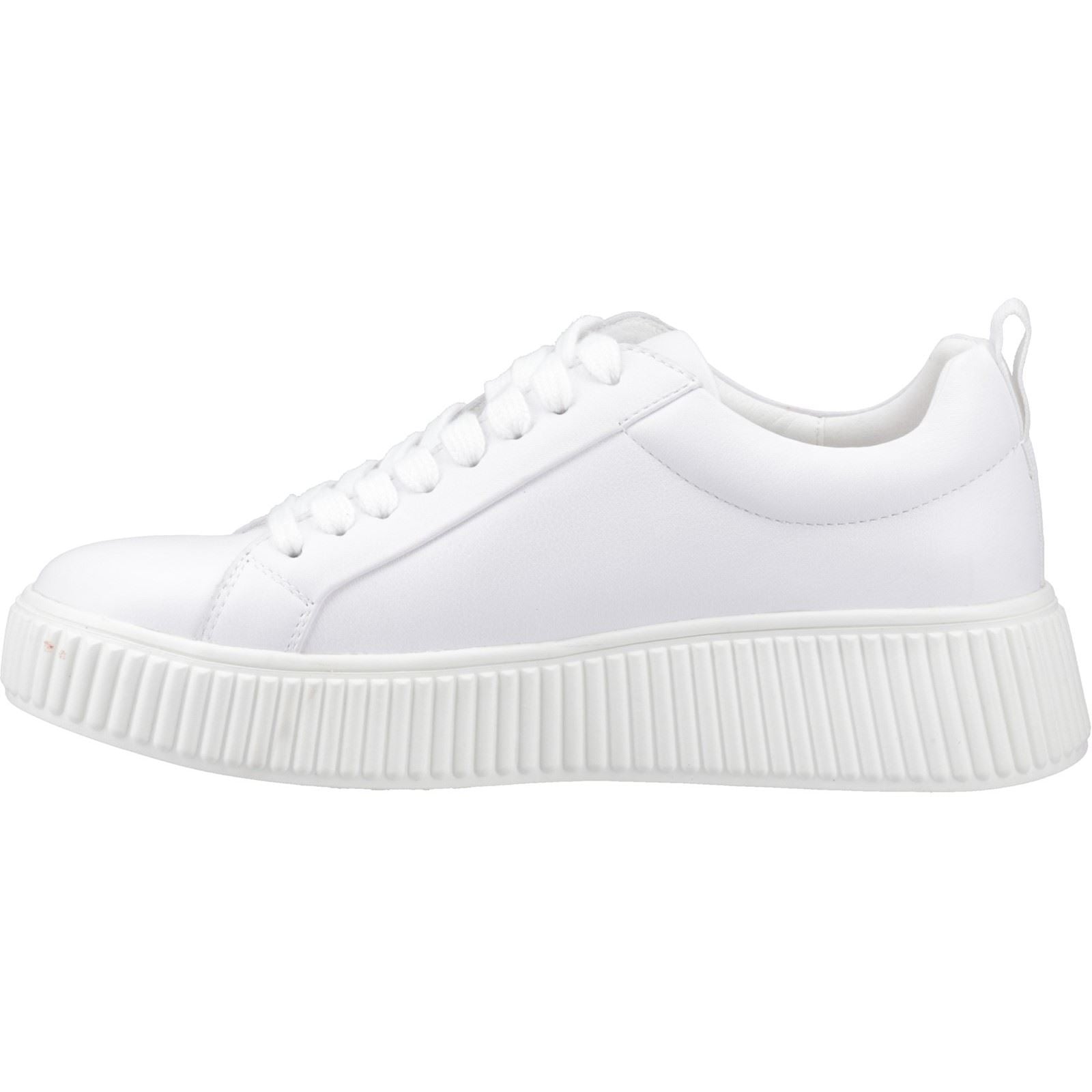 Hush Puppies Harlow Baskets Blanches En Cuir Pour Femmes