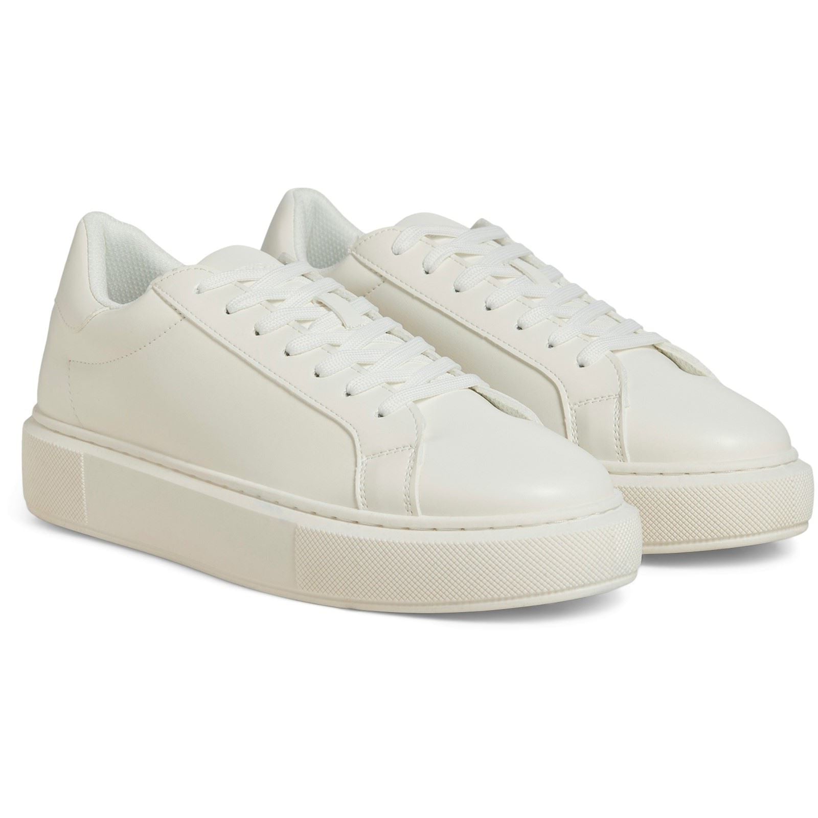 Jack & Jones Aspire Cupsole Baskets Blanches Pour Hommes En Polyuréthane