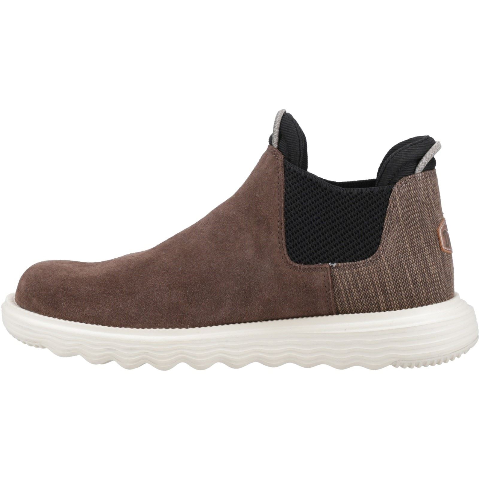 HEYDUDE Branson Bottes En Cuir Pour Femmes Couleur Café