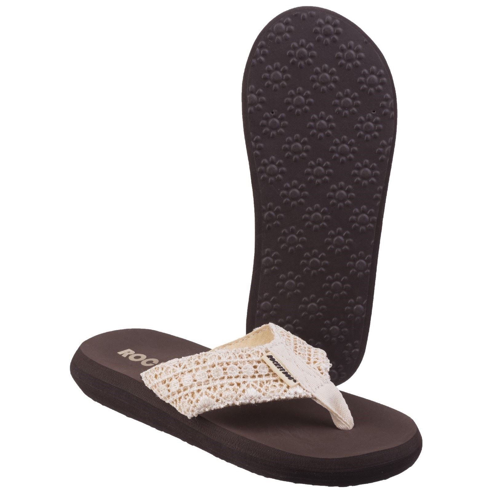 Rocket Dog Spotlight Lima Chaussures Tongs Pour Femmes En Tissu Naturel Multicolore