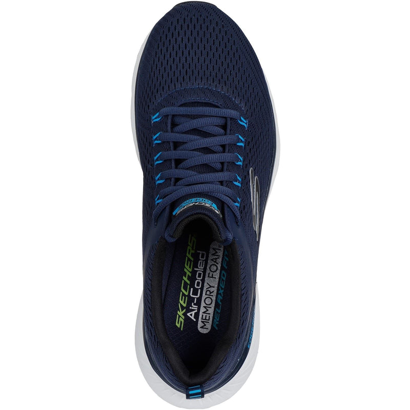 Skechers Relaxed Fit Edgeride Contention Chaussures De Sport Homme En Polyester Bleu Marine/Bleu
