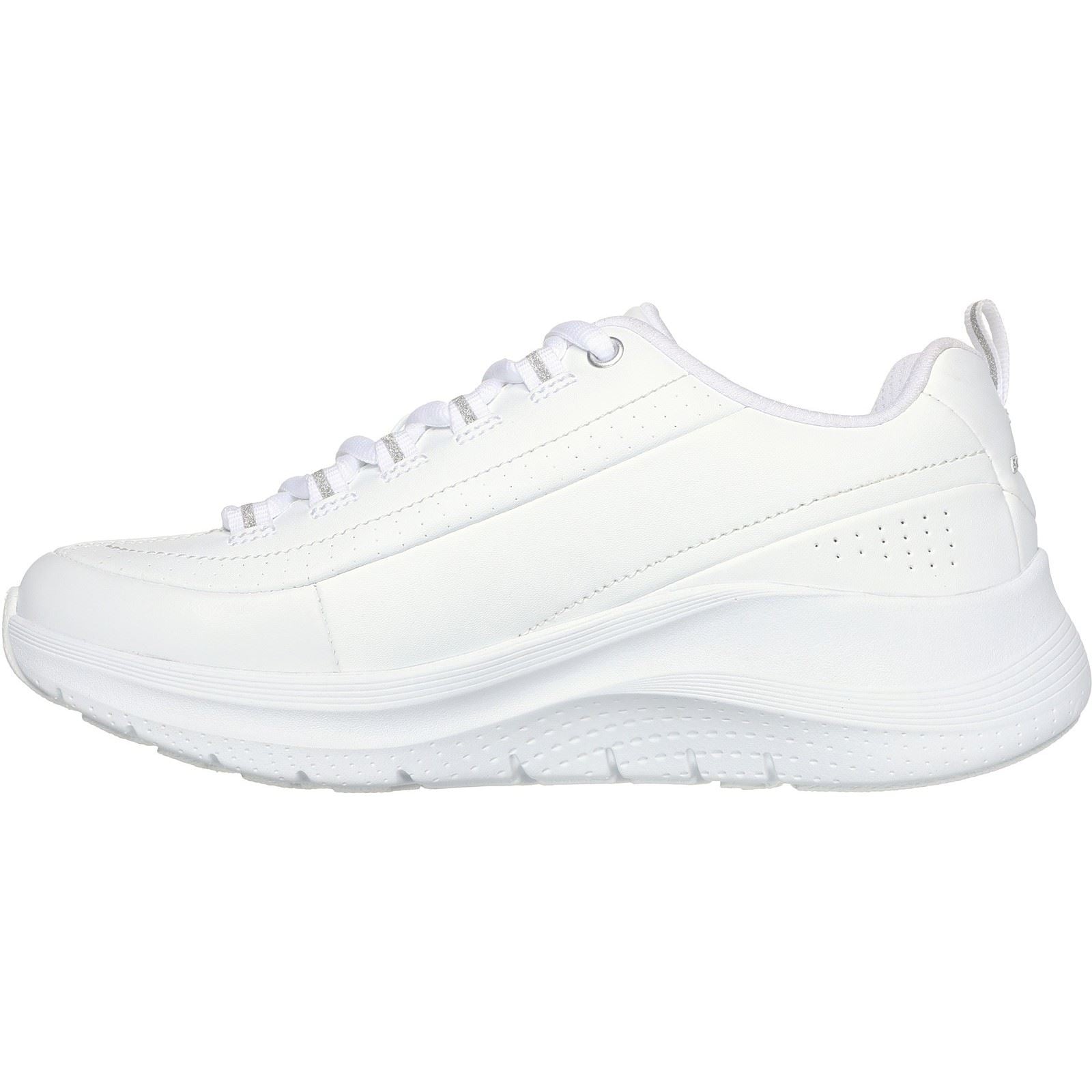 Skechers Arch Fit 2.0 Star Bound Baskets Blanches/Argentées Pour Femmes En Synthétique
