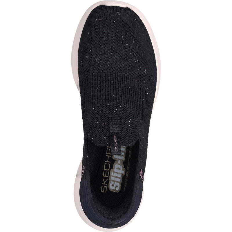 Skechers Ultra Flex 3.0 Sneakers Pour Femmes En Textile Noir/Or Rose