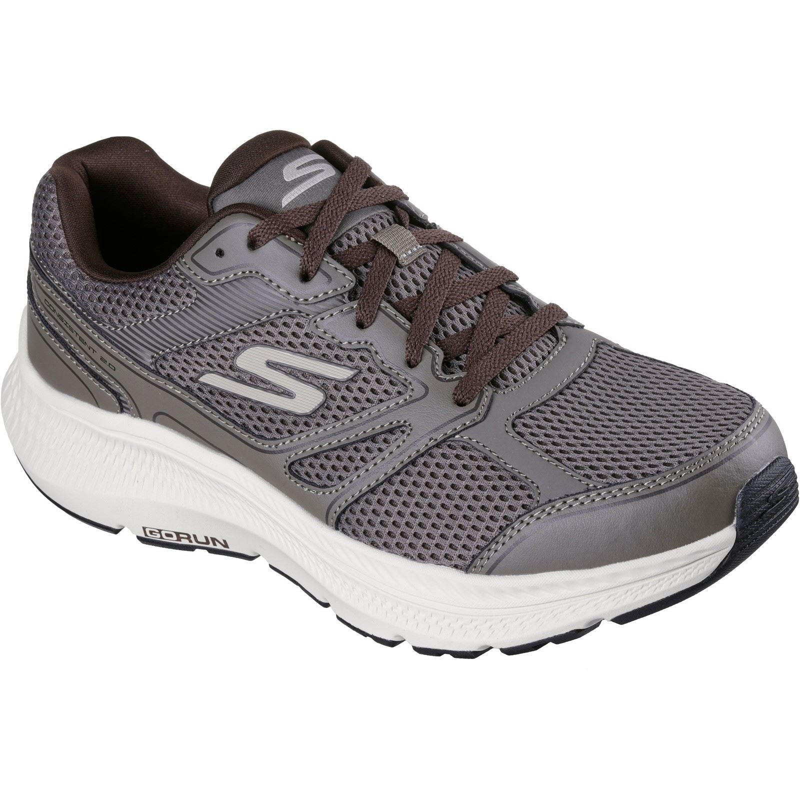 Skechers Go Run Consistent 2.0 Mapleton Baskets En Cuir Marron Pour Hommes