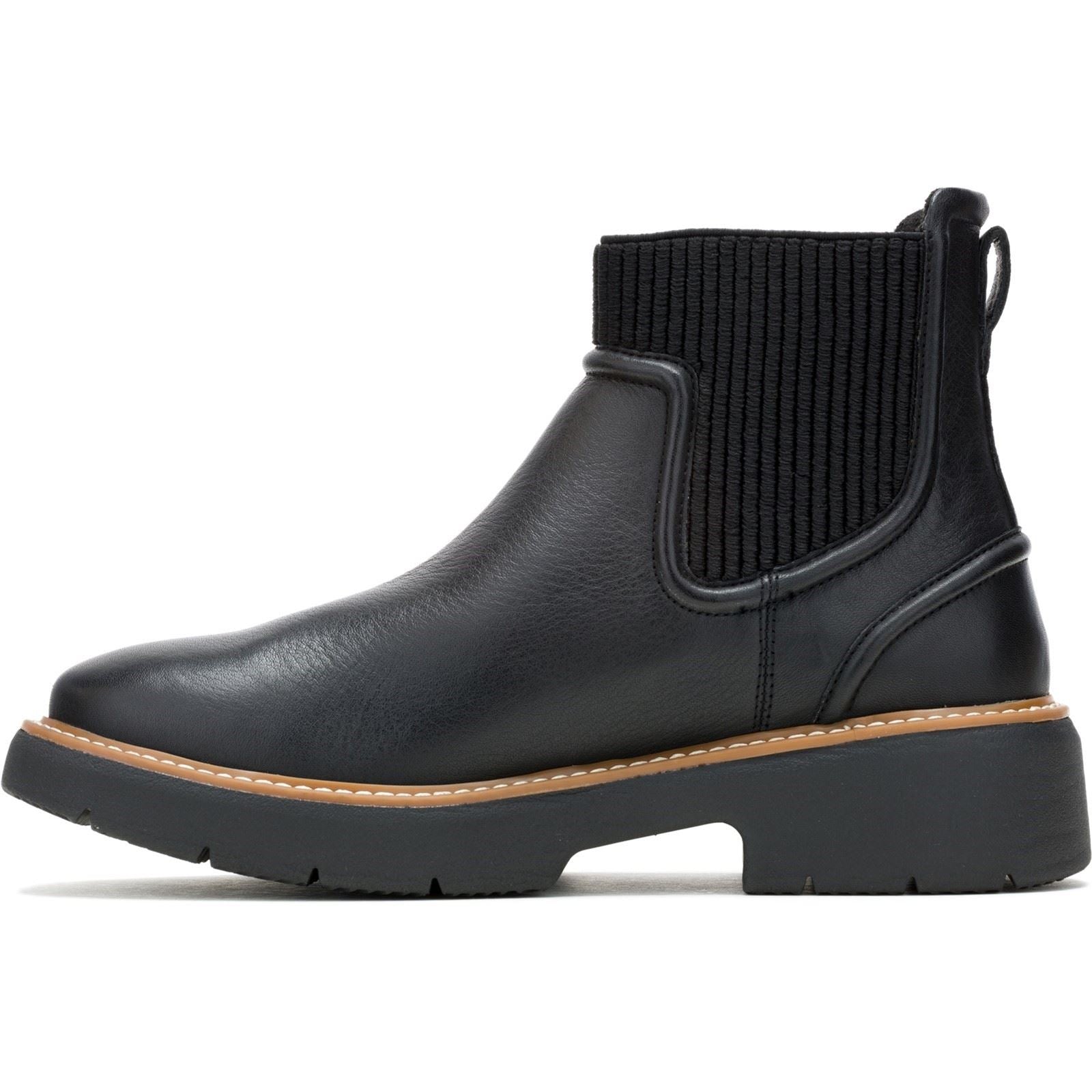Hush Puppies Jodie Bottes Noires En Cuir Pour Femmes
