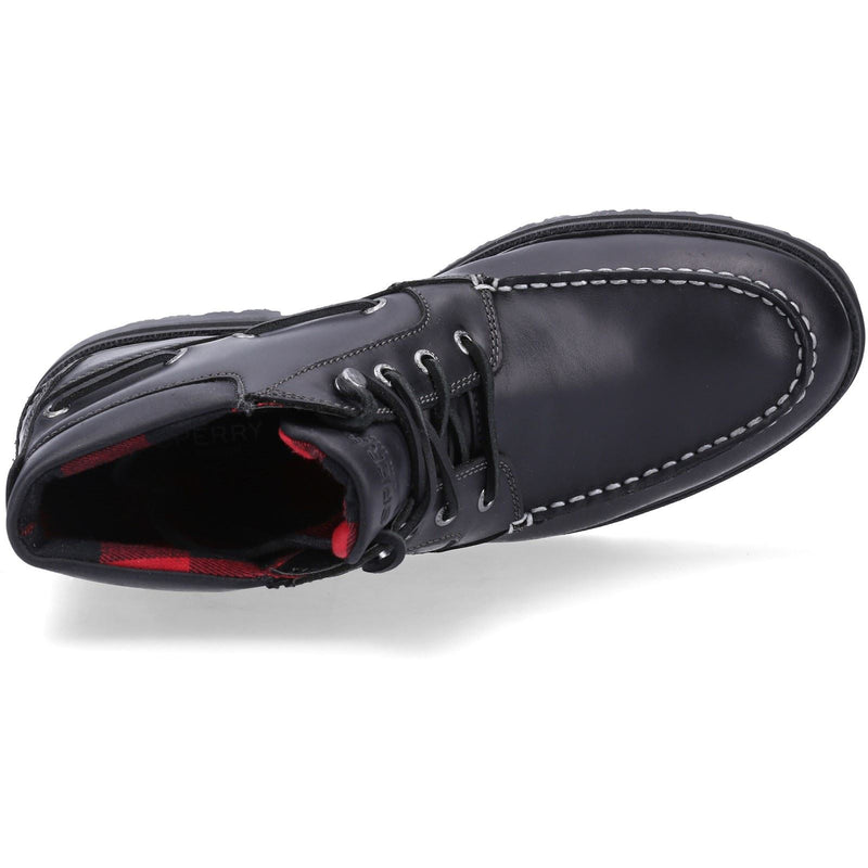 Sperry Authentic Original Lug Chukka Bottes Noires En Cuir Pour Hommes