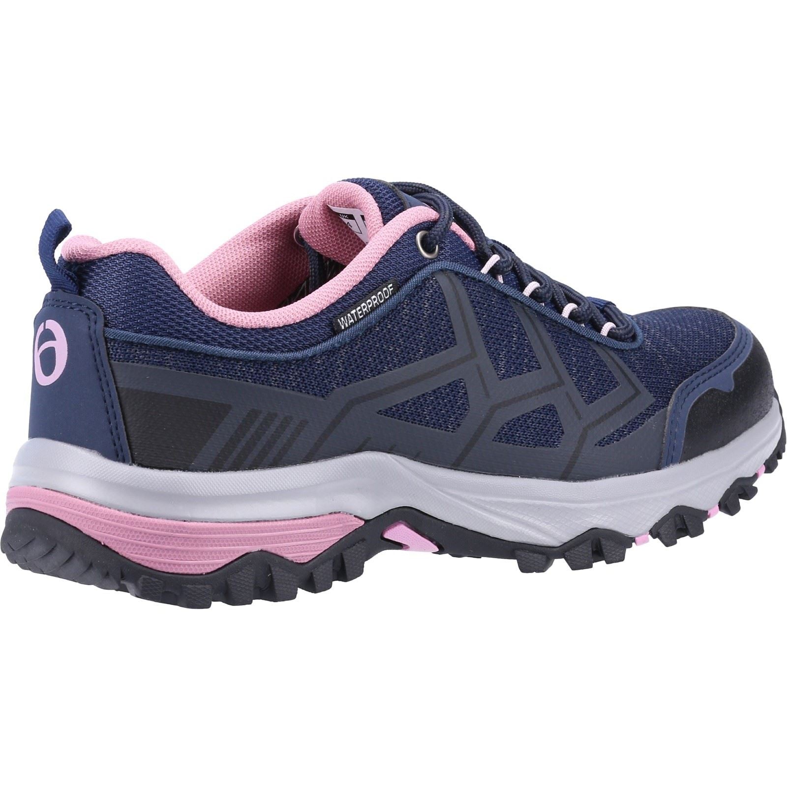 Cotswold Wychwood Low Bottes De Randonnée Pour Femmes En Plastique Recyclé Et Pu Synthétique Bleu Marine/Rose