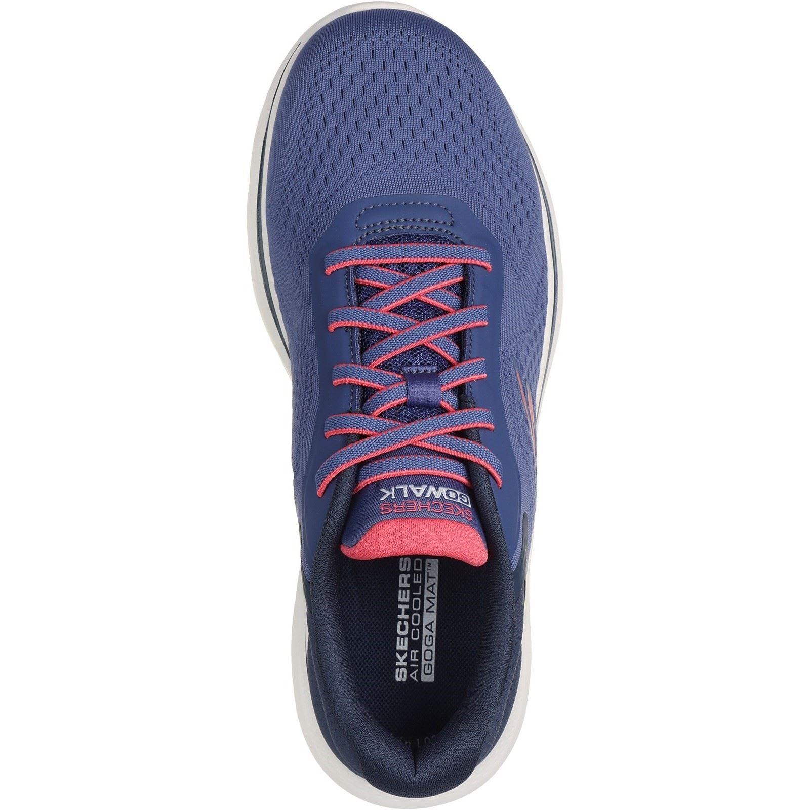 Skechers GO WALK 7 Cosmic Waves Baskets En Synthétique Pour Femmes Bleu Marine/Corail