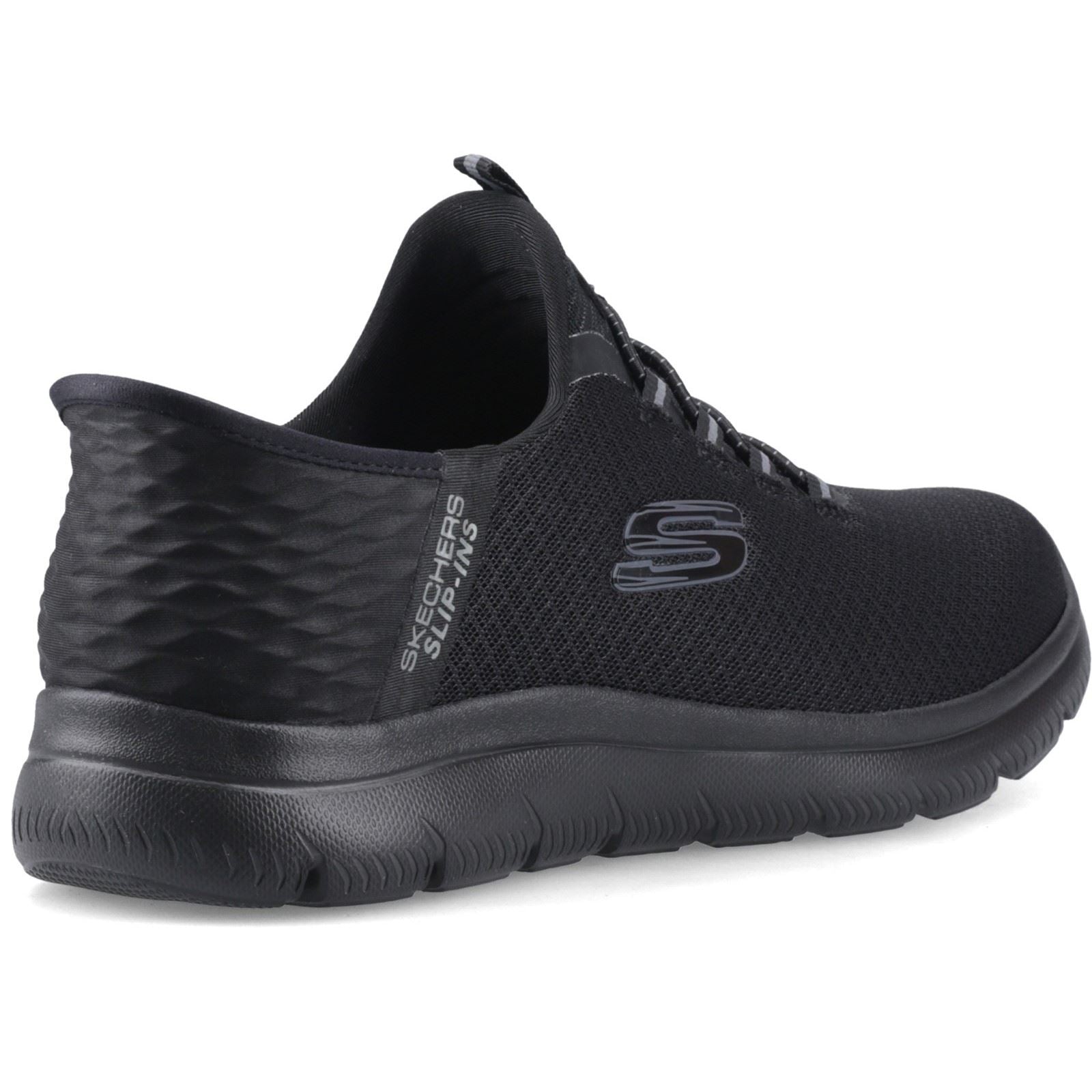Skechers Summits - High Range Baskets Ajustées Noires En Textile Pour Homme