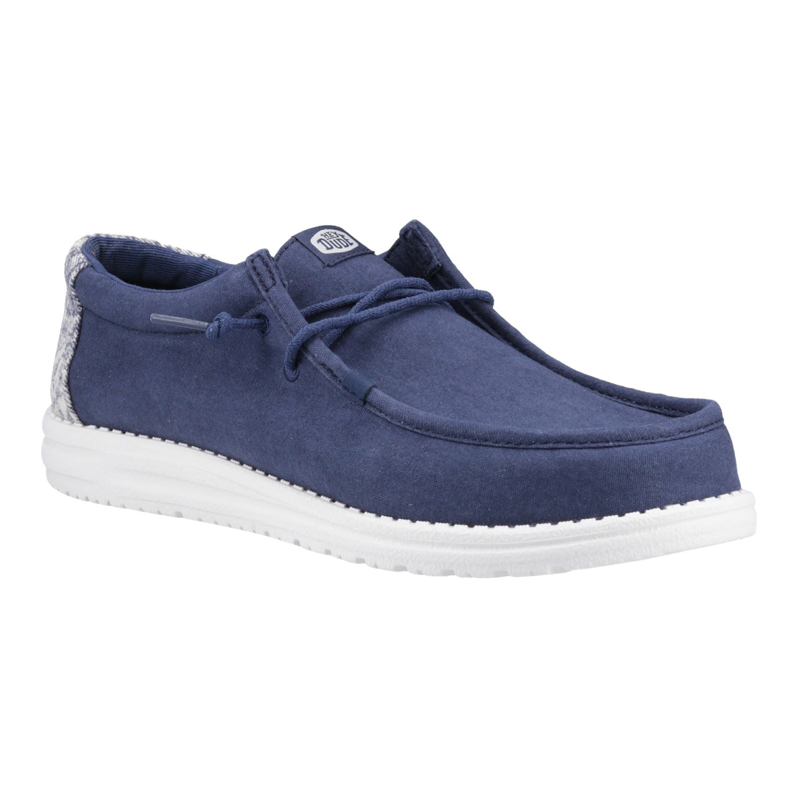 HEYDUDE Wally Surf Wash Chaussures Mocassins En Velours Homme Bleu Marine