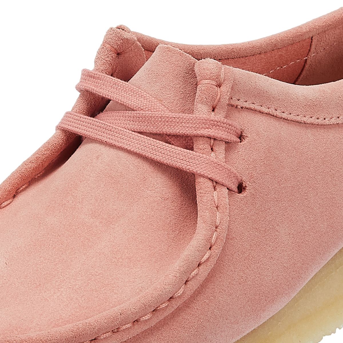 Clarks Originals Wallabee Chaussures En Daim Rose Poudré Pour Femmes