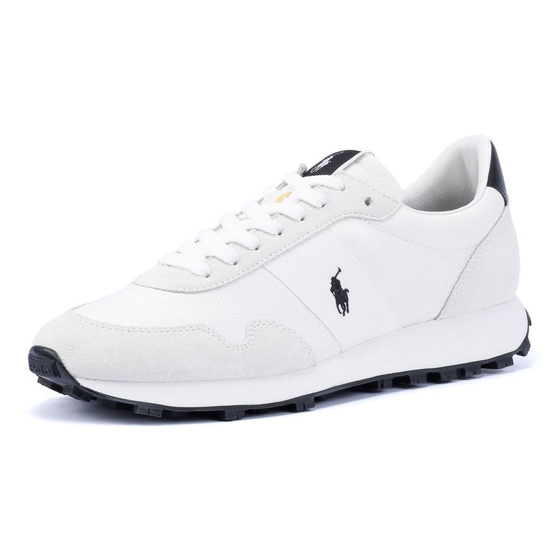 Ralph Lauren Trail 125 Baskets Blanches En Cuir Pour Hommes