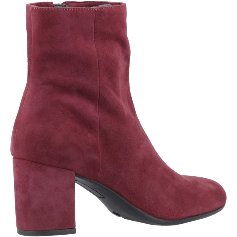 Hush Puppies Octavia Femmes Suédoises Bottines À Talons Bordeaux
