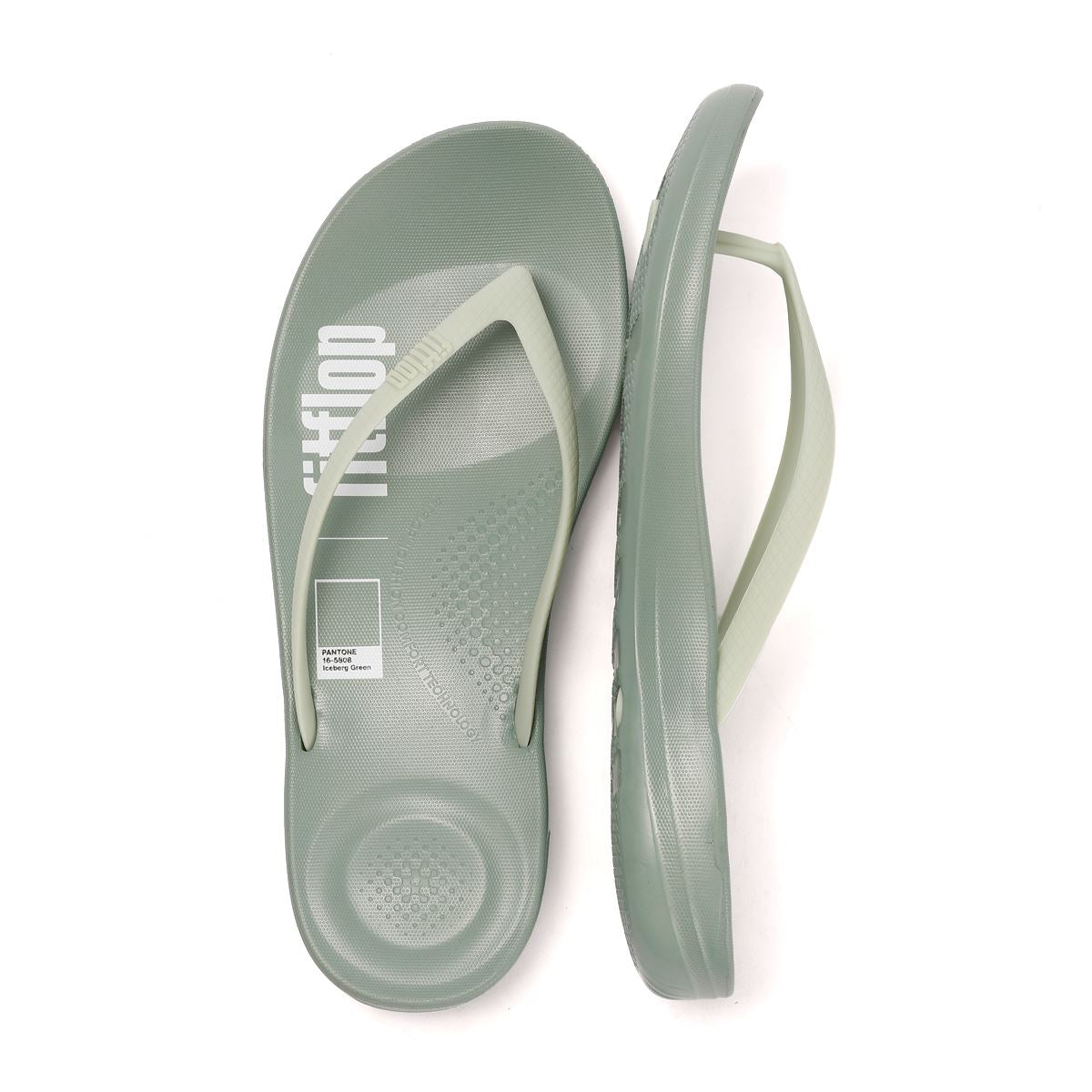 FitFlop X Pantone Iqushion Tongs Vertes Pour Femmes