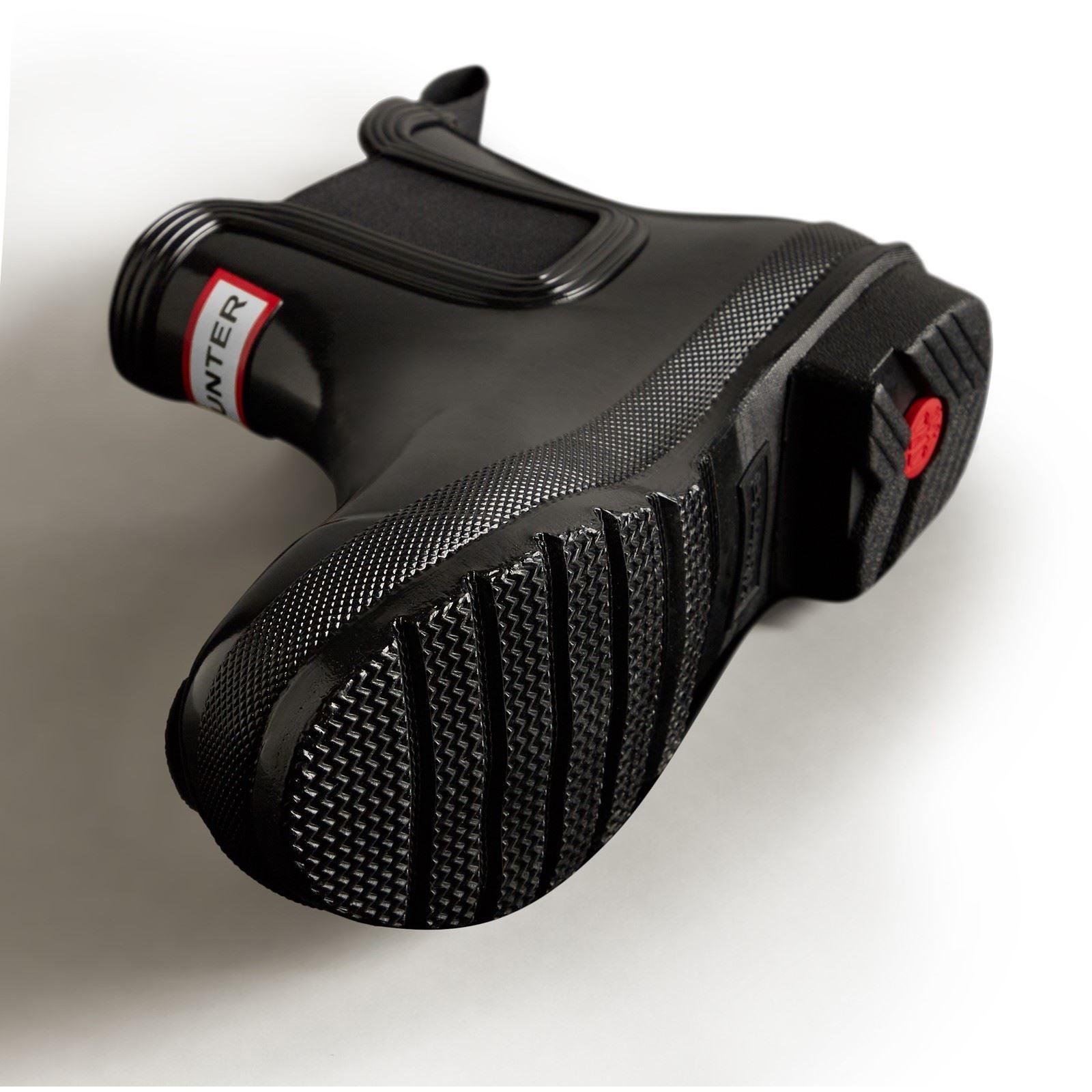 Hunter Original Chelsea Gloss Bottes En Caoutchouc Noires Pour Femmes