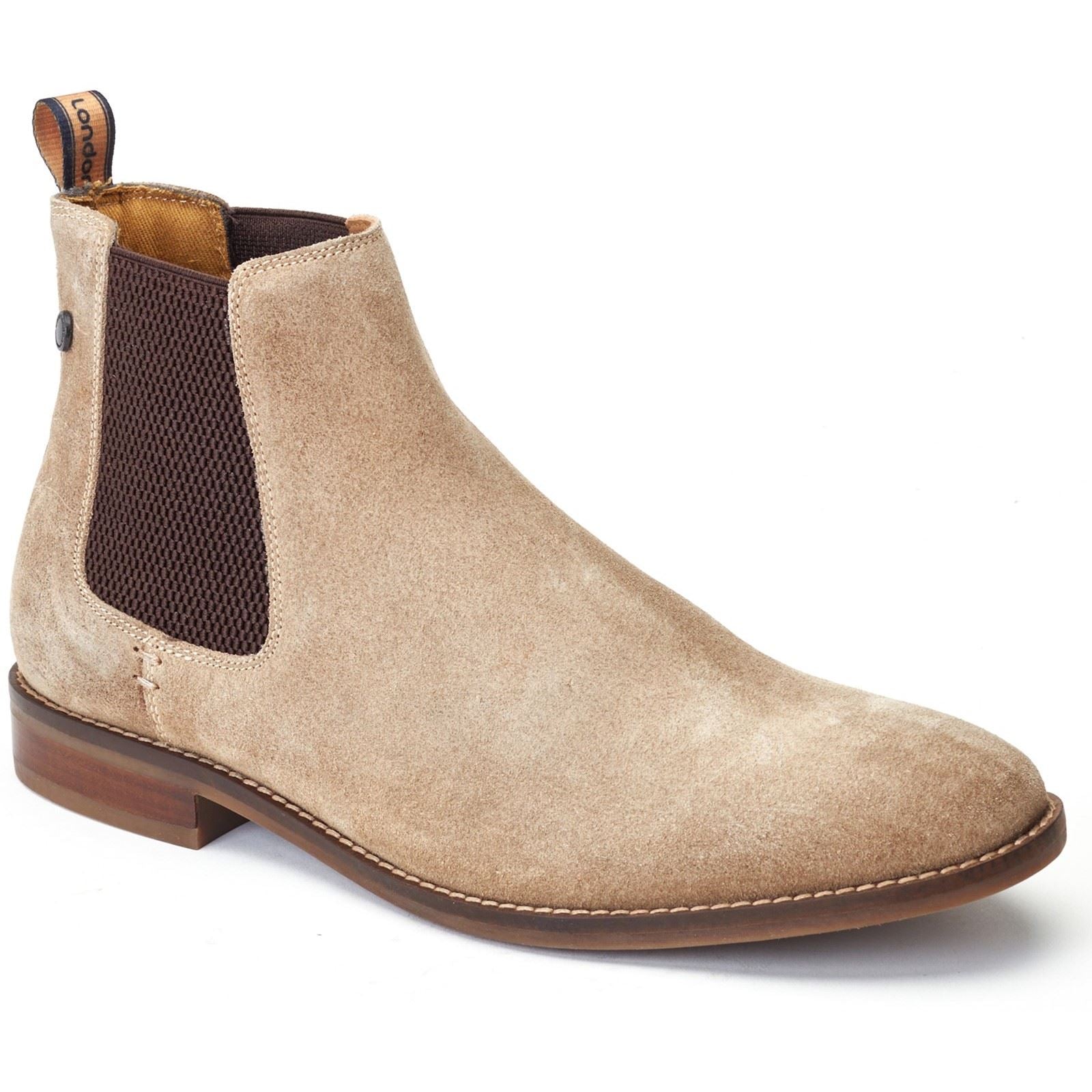 Base London Virgil Bottes De Sable Pour Hommes En Cuir
