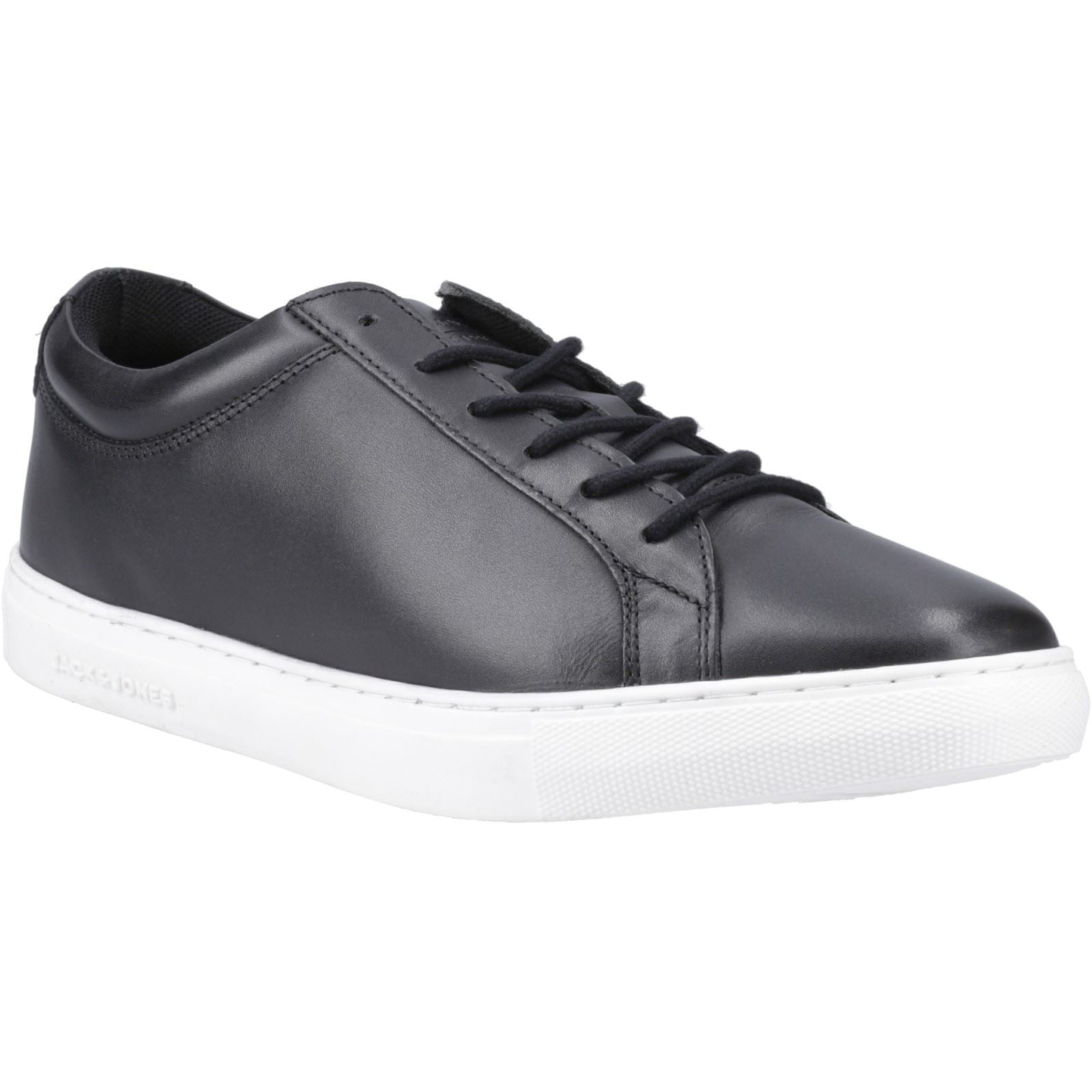 Jack & Jones Galaxy Baskets Anthracite En Cuir Pour Hommes