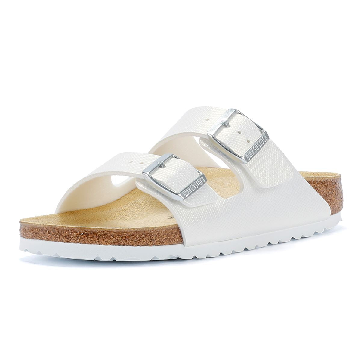 Birkenstock Arizona Sandales En Nubuck Blanc Pour Femmes