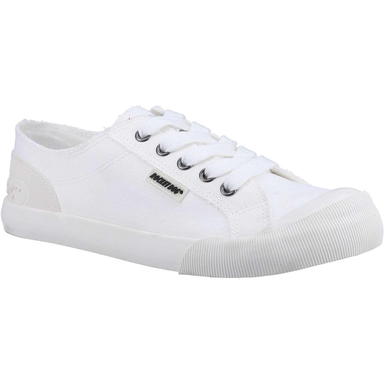 Rocket Dog Jazzin 12A Canvas Sneakers Blancs En Coton Pour Femmes
