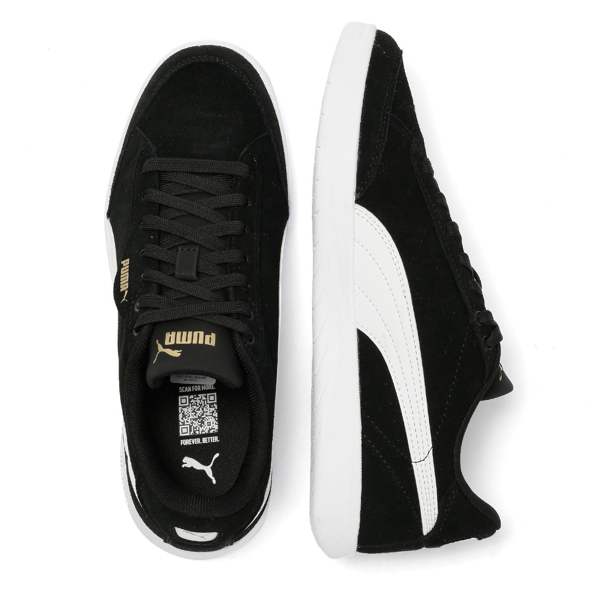Puma Vikky Star SD Baskets Noires Suede Pour Femmes