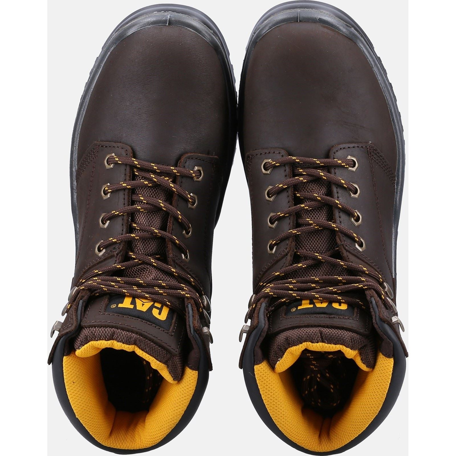 Caterpillar  Bottes De Sécurité En Cuir Marron Striver