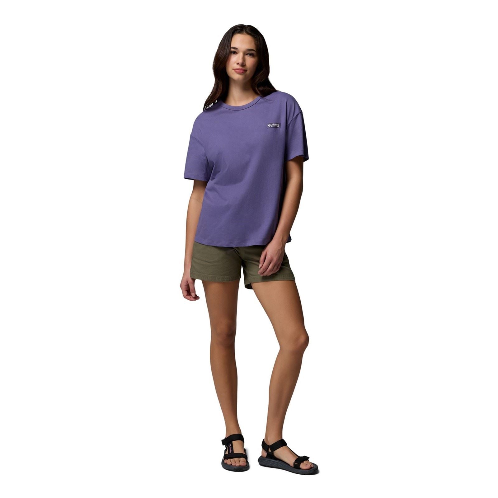 Columbia CSC Heavyweight Graphic Tee T-Shirt En Coton Pour Femmes Violet