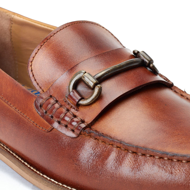 Base London Madison Mocassins Marron En Cuir Pour Hommes