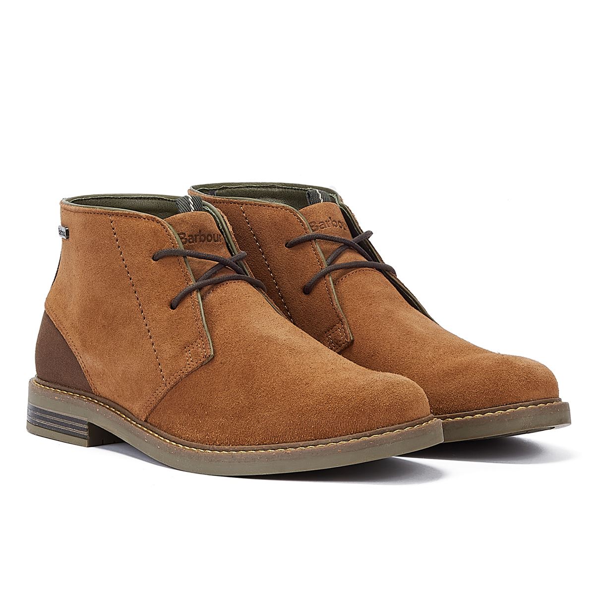 Barbour Bottes Beige En Daim Pour Homme À Lacets