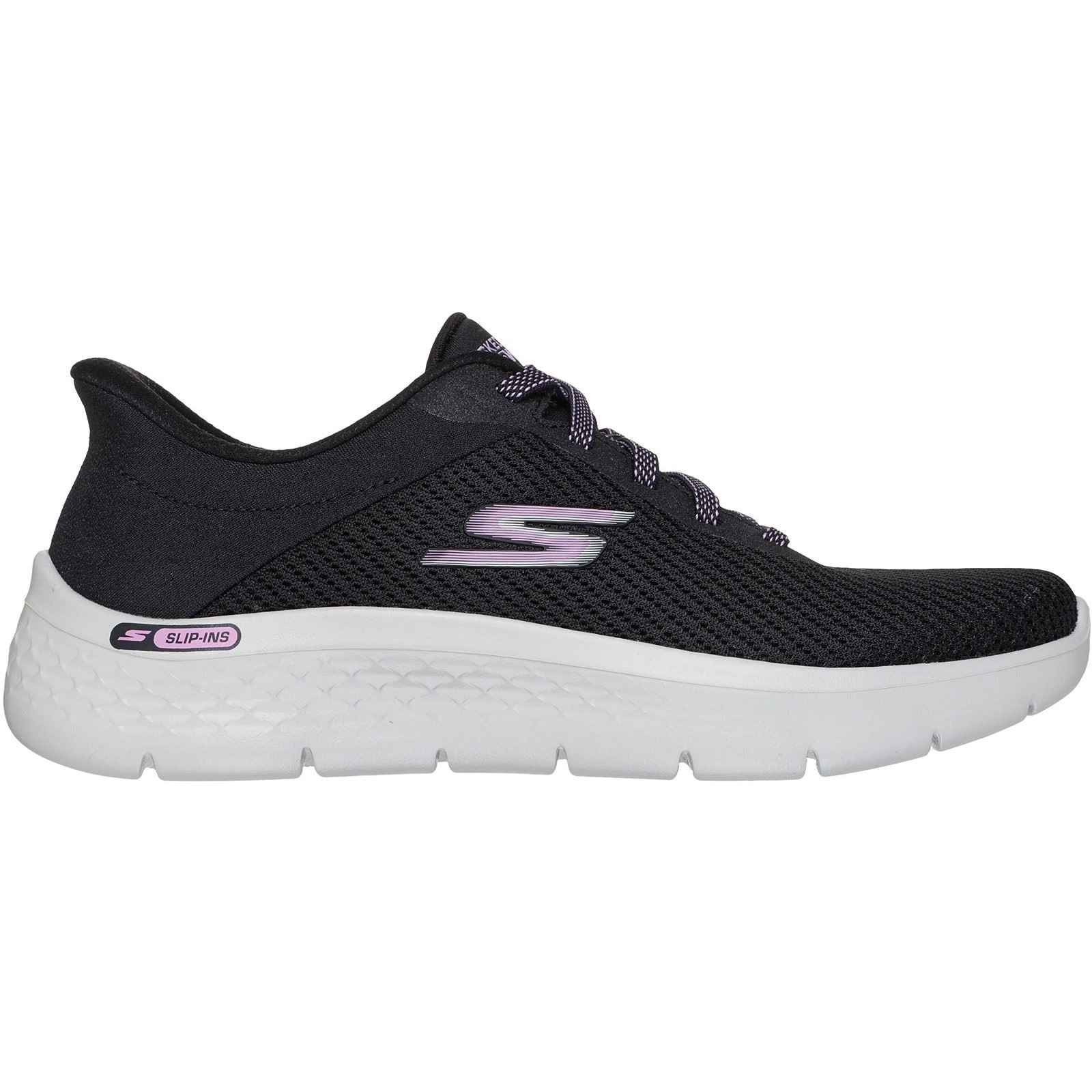 Skechers Go Walk Flex Baskets Noires Pour Femmes En Toile