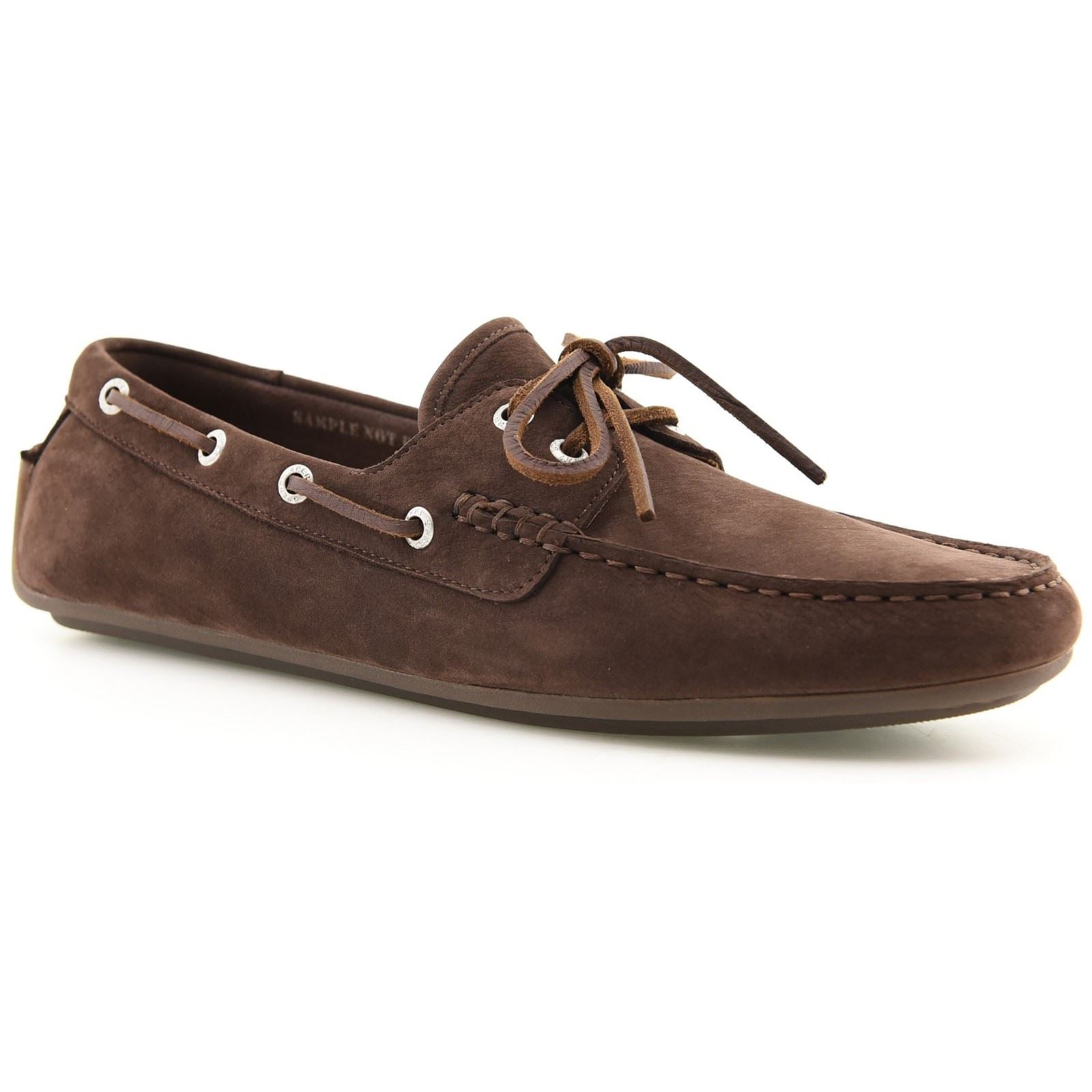 Sperry Orland 2-Eye Driver Chaussures De Bateau En Cuir Marron Pour Homme