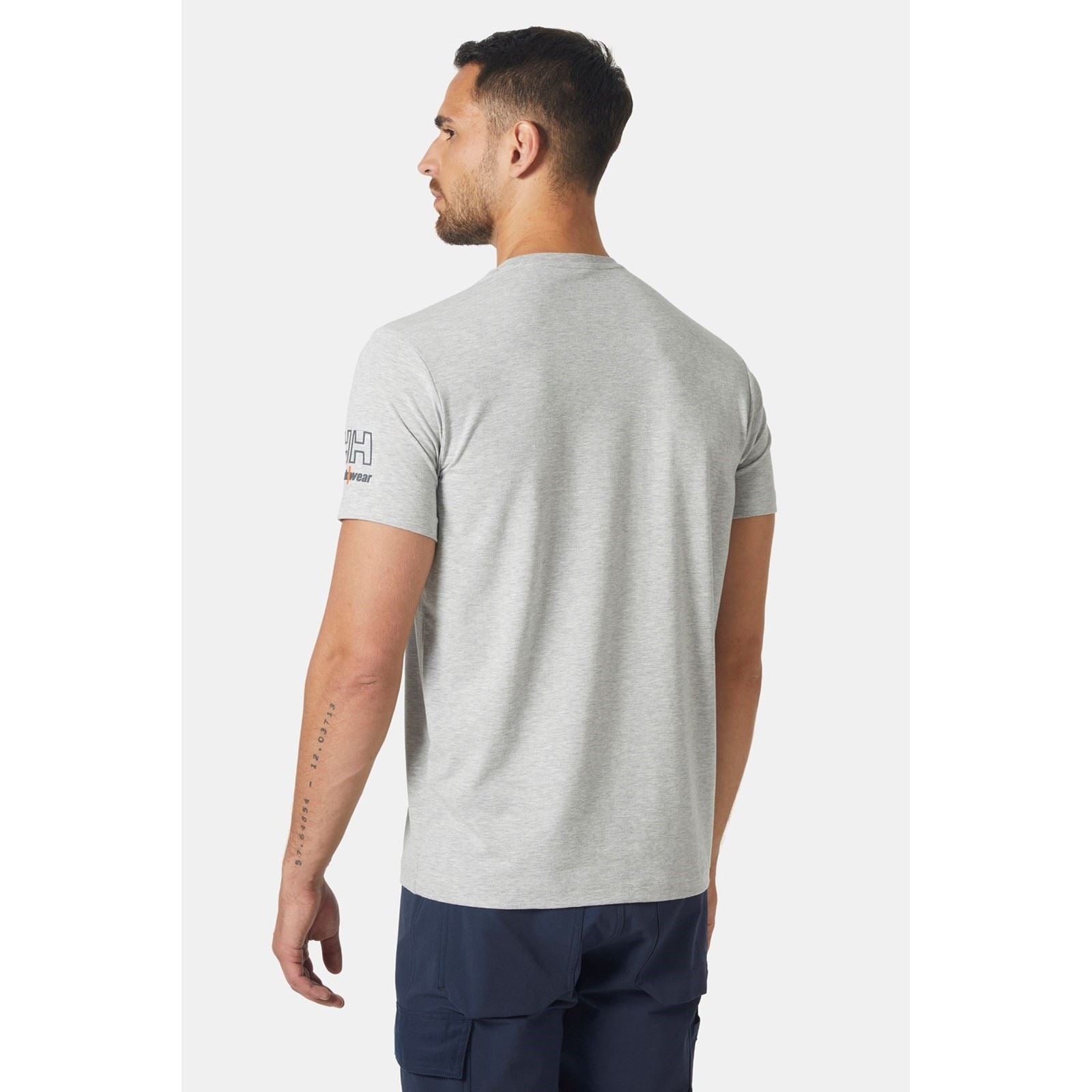 Helly Hansen Workwear Kensington T-Shirts À Manches Courtes Grises Pour Hommes En Coton