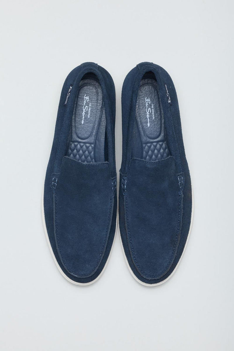 Ben Sherman Amarillo Chaussures Basses Bleues Pour Hommes En Suède