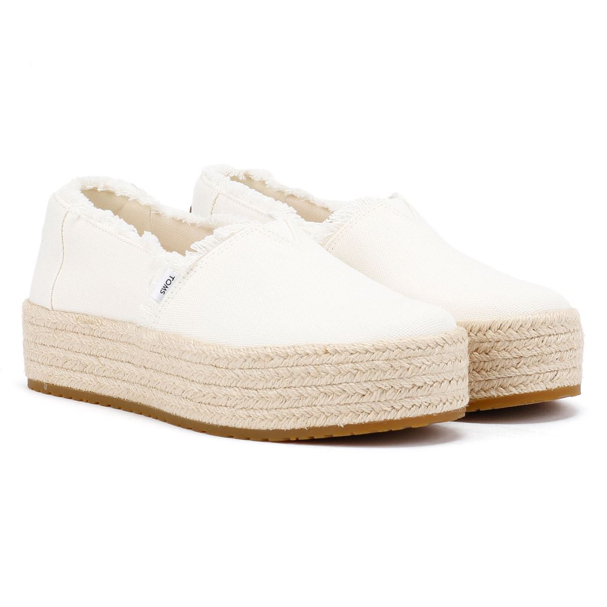 TOMS Valencia Espadrilles Blanches Pour Femme En Toile