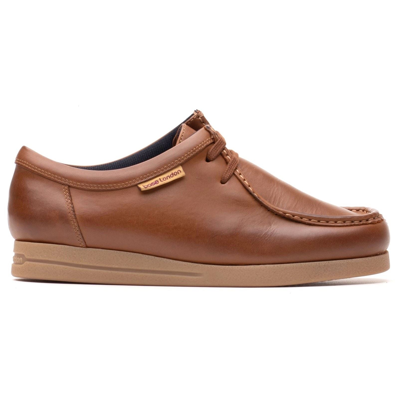 Base London Koko Chaussures Moccasins En Cuir Pour Hommes Tan