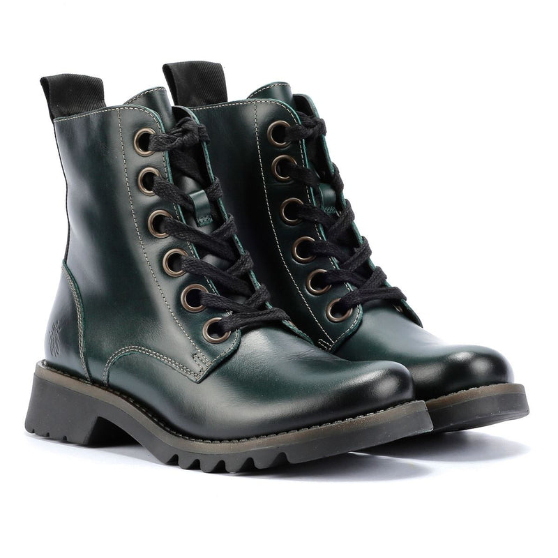 Fly London Ragi Bottes En Cuir Pour Femme Vertes