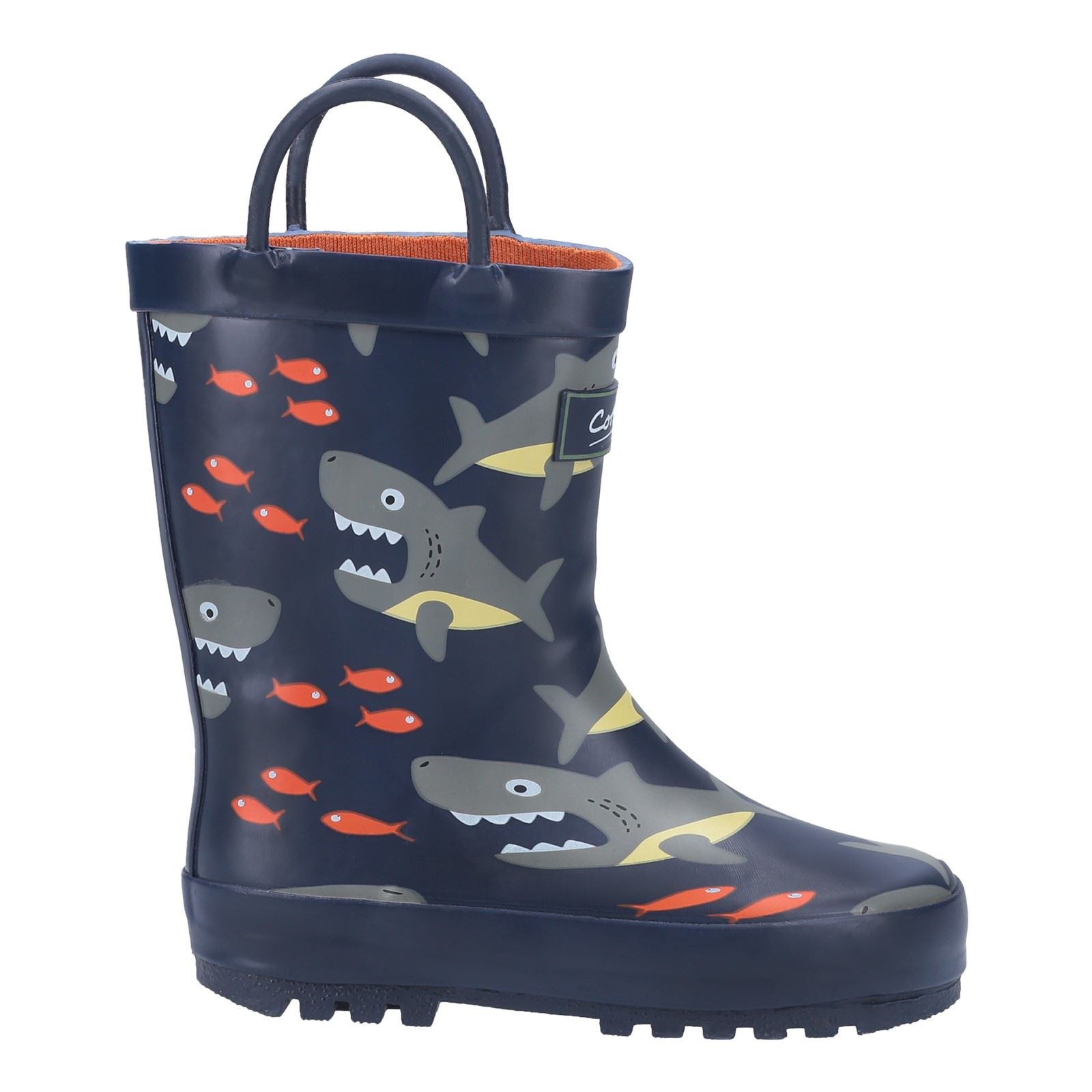 Cotswold Puddle Bottes En Caoutchouc Avec Motif Requin