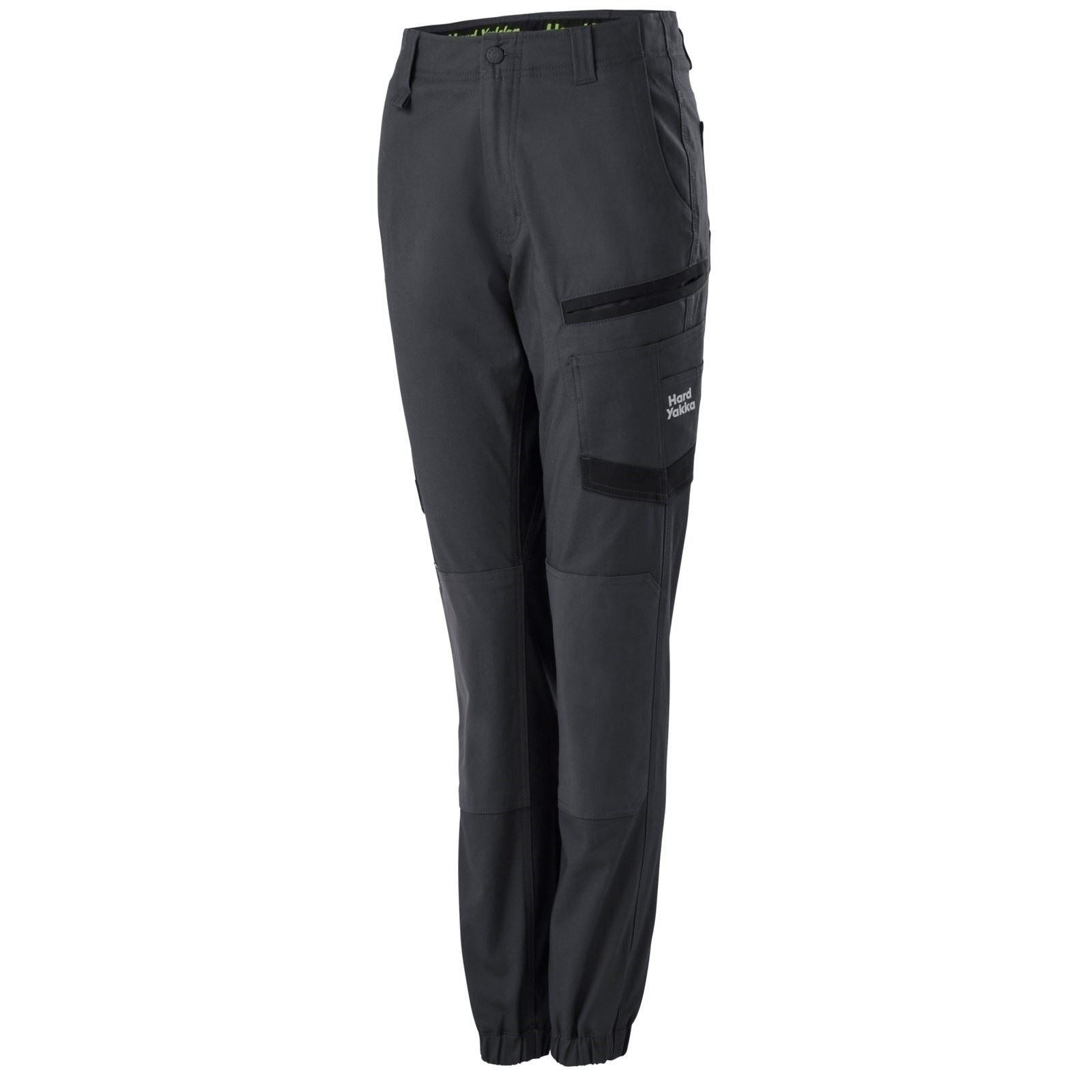Hard Yakka Raptor Cuffed Pantalon Outdoor Noir En Coton Pour Femmes