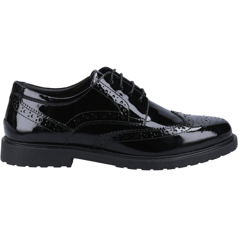 Hush Puppies Verity Chaussures Richelieu Noires Vernies Pour Femmes En Cuir