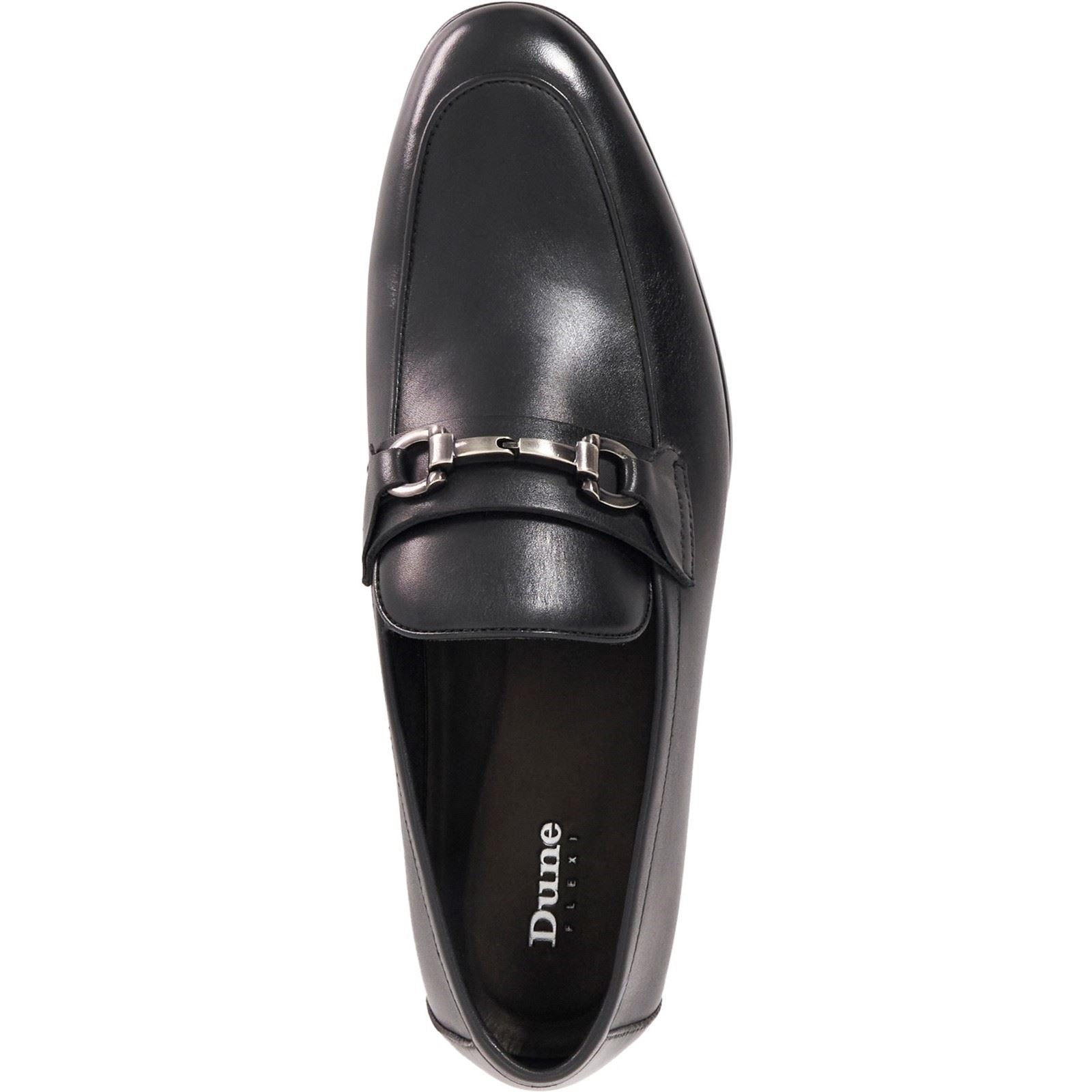 Dune Seymore Chaussures En Cuir Pour Hommes Noires À Enfiler