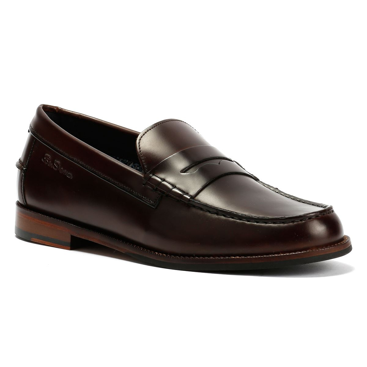 Ben Sherman Sid Mocassins En Cuir Pour Hommes Marron