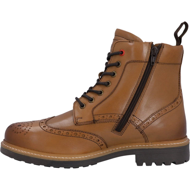 Hunter Cawdor Chaussures Brogues En Cuir Pour Hommes, Couleur Fauve