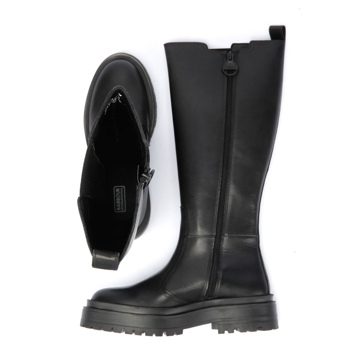 Barbour Alicia Bottes noires en cuir pour femmes