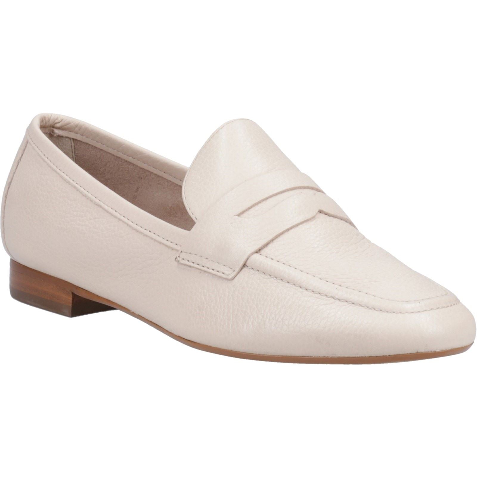 Dune Gianetta Mocassins En Cuir Pour Femmes Écru