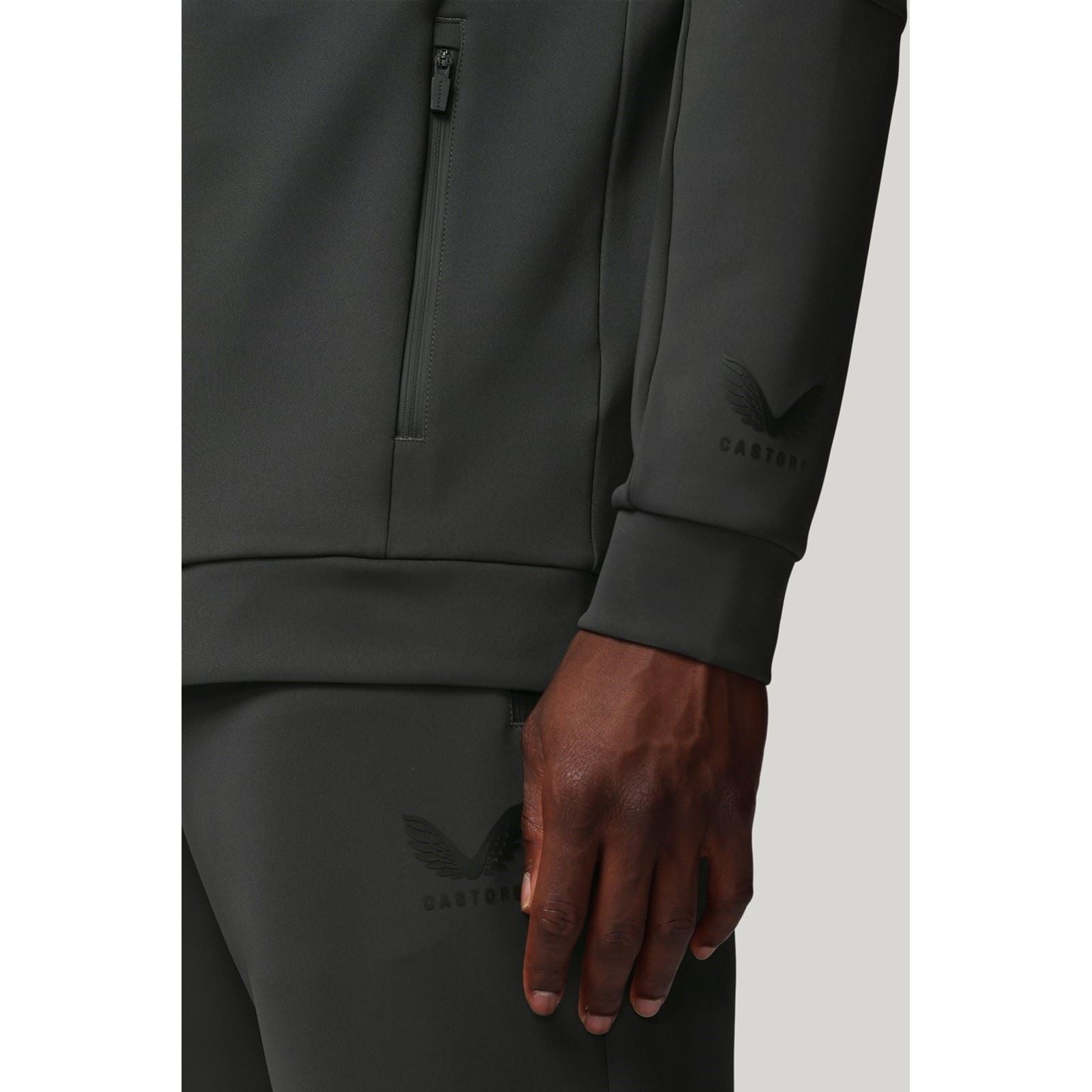 Castore Flex Full Zip Sweat À Capuche Gris Pour Homme