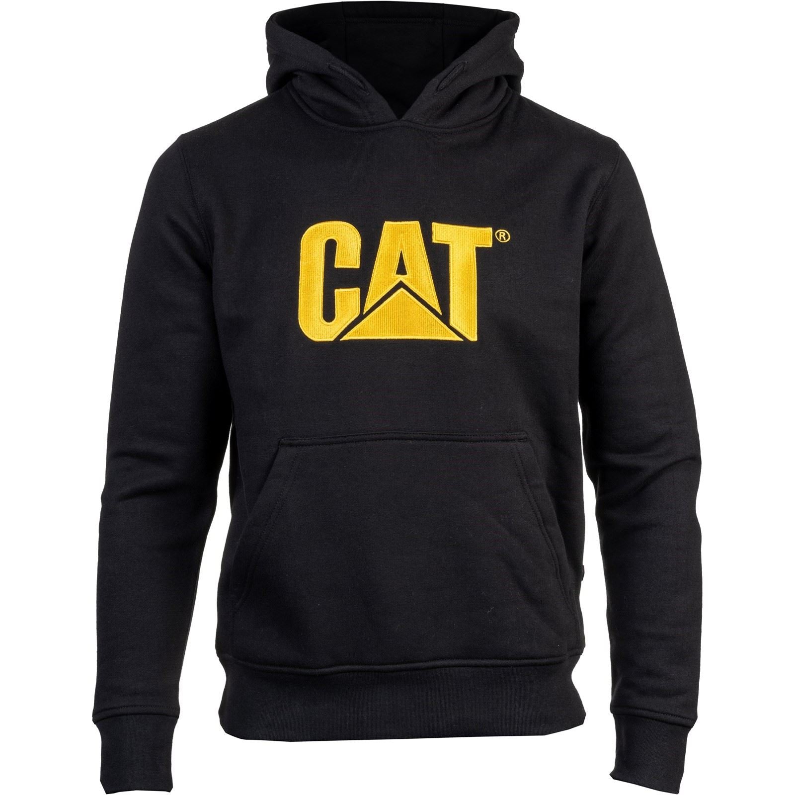 Caterpillar Trademark Sweatshirt À Capuche Noir En Coton Pour Homme
