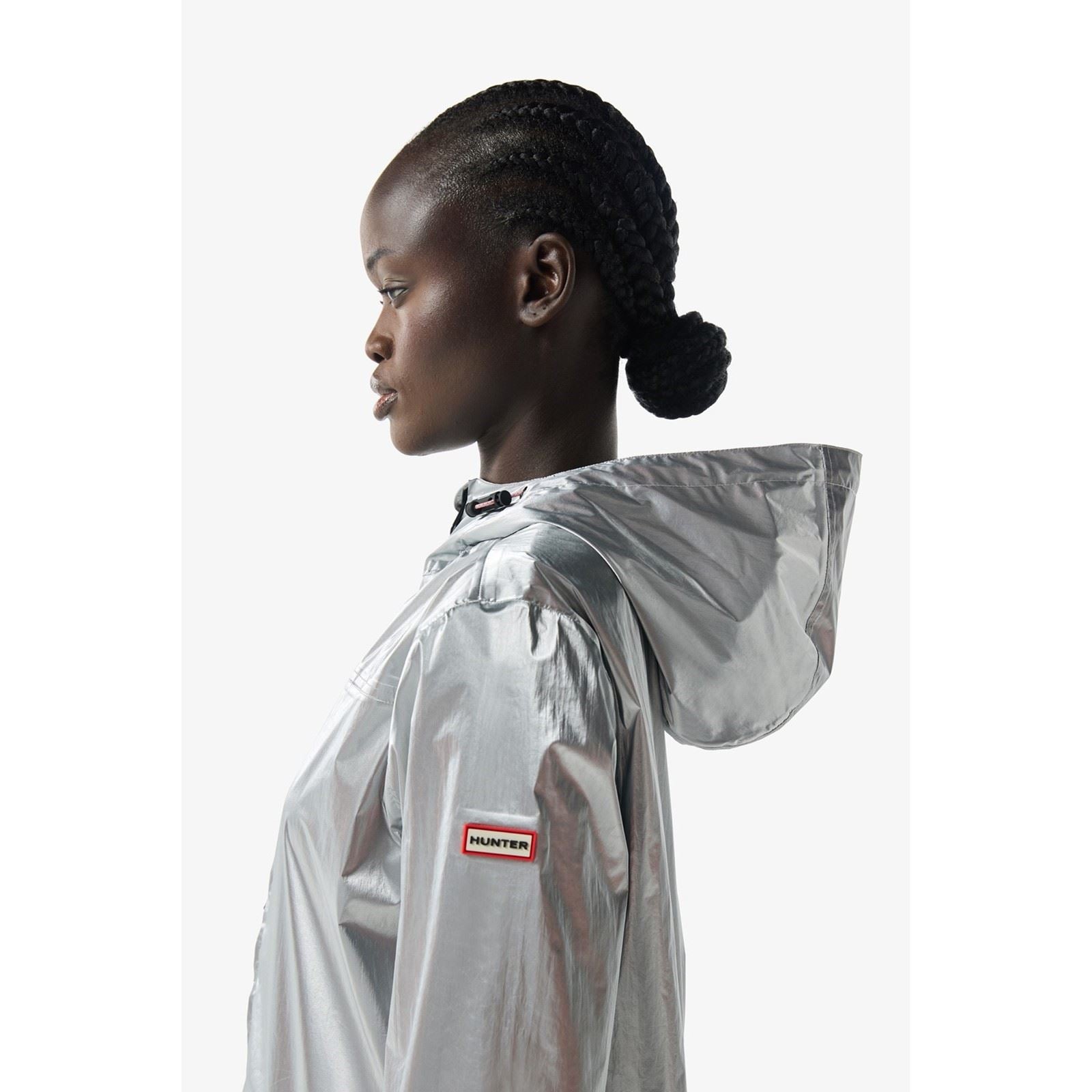 Hunter Packable Veste De Pluie Argentée Unisexe Pour Adultes, Pliable