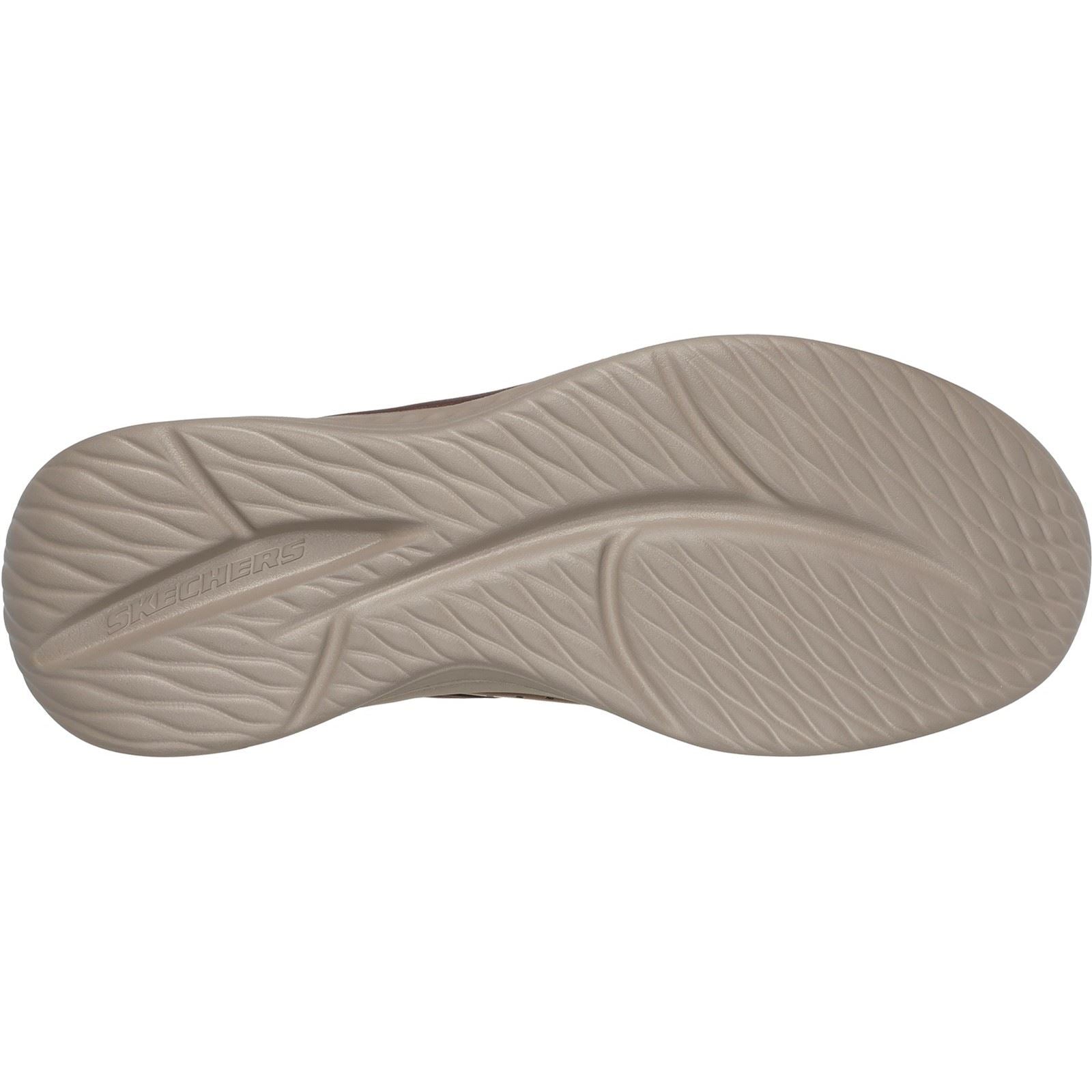 Skechers Slade Zachary Chaussures Lacées Pour Hommes En Textile Marron Foncé