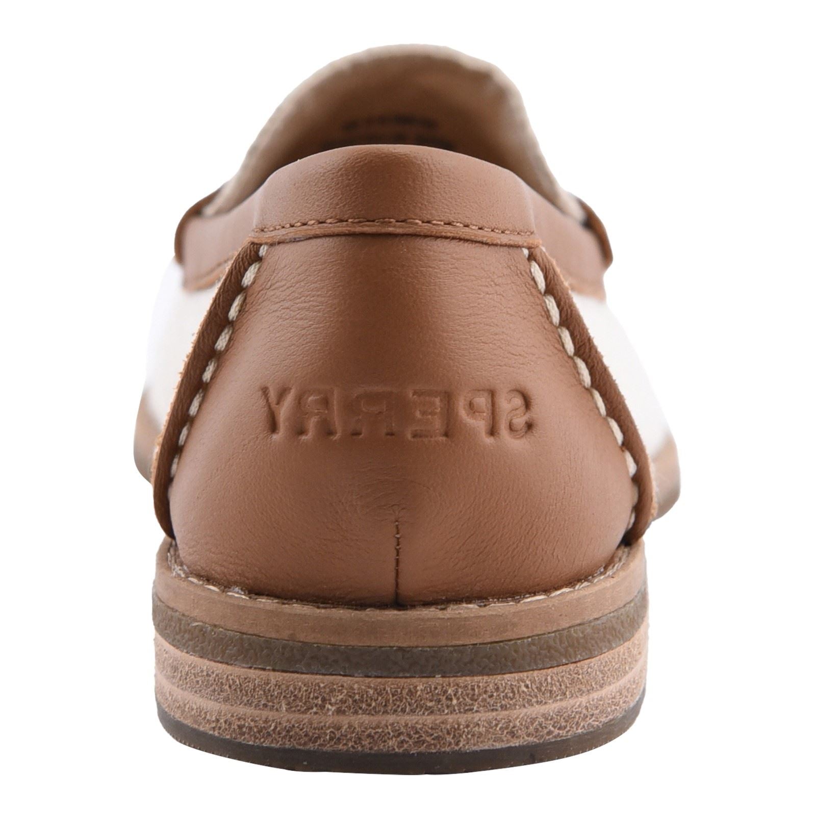 Sperry Port Driving Mocassins Femmes Blancs/Marron En Textile