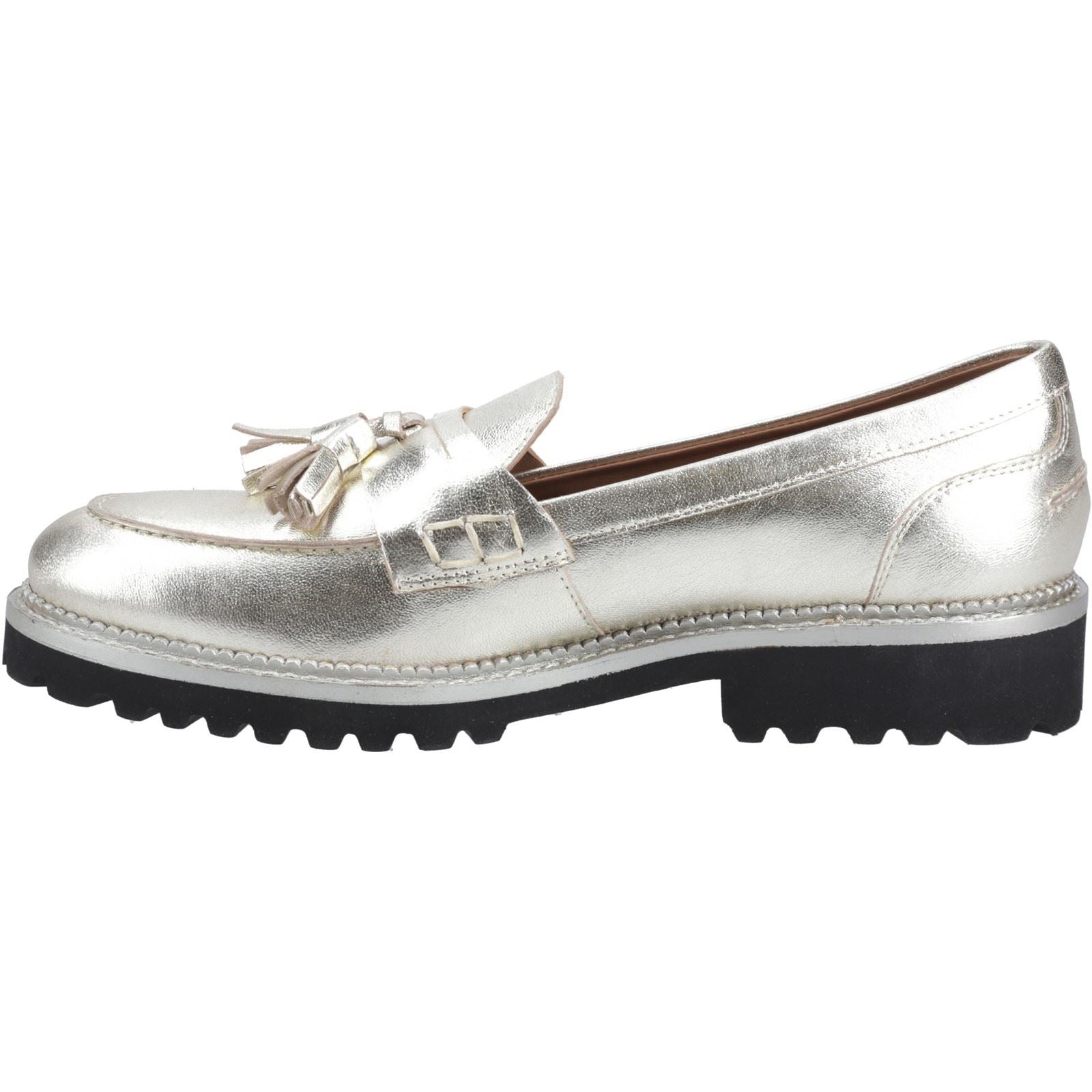 Hush Puppies Ginny Loafer Femmes Suédoises Mocassins Dorés