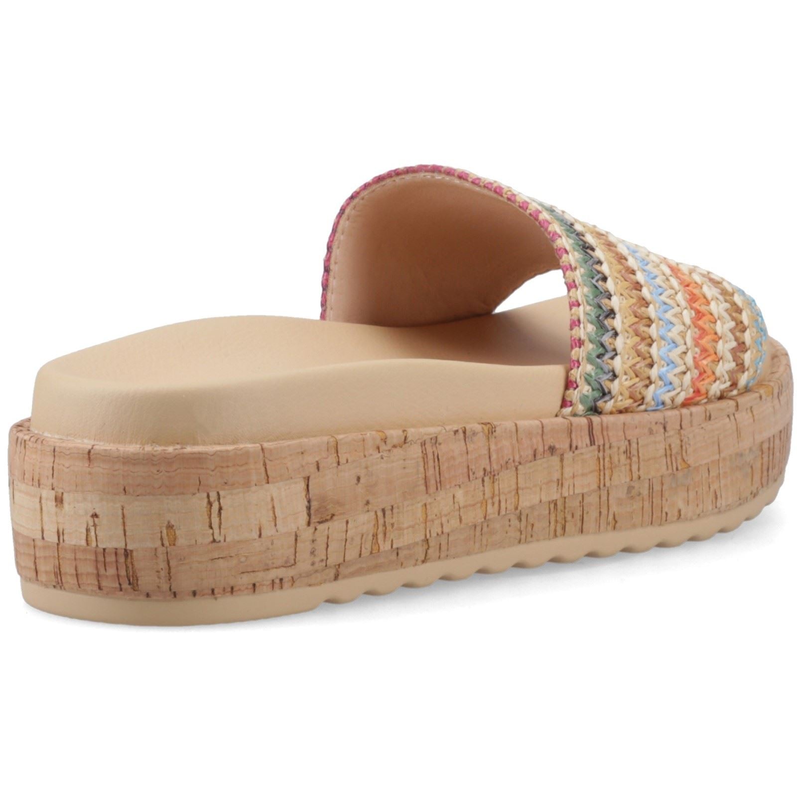 Rocket Dog Faye Alti Raffia Sandales Multicolores En Textile Pour Femmes